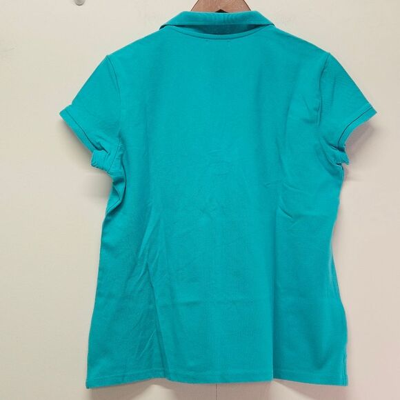 USPA Polo Shirt Henley Size XL Y2K Spelled Out Logo Rugby - Picture 10 of 12